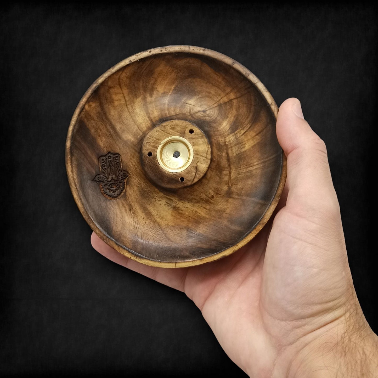 Incense Stick & Cone Burner Disc - Hamsa