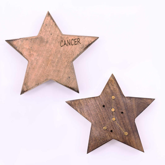 Engraved and Brass Zodiac Sign Incense Burners - Star