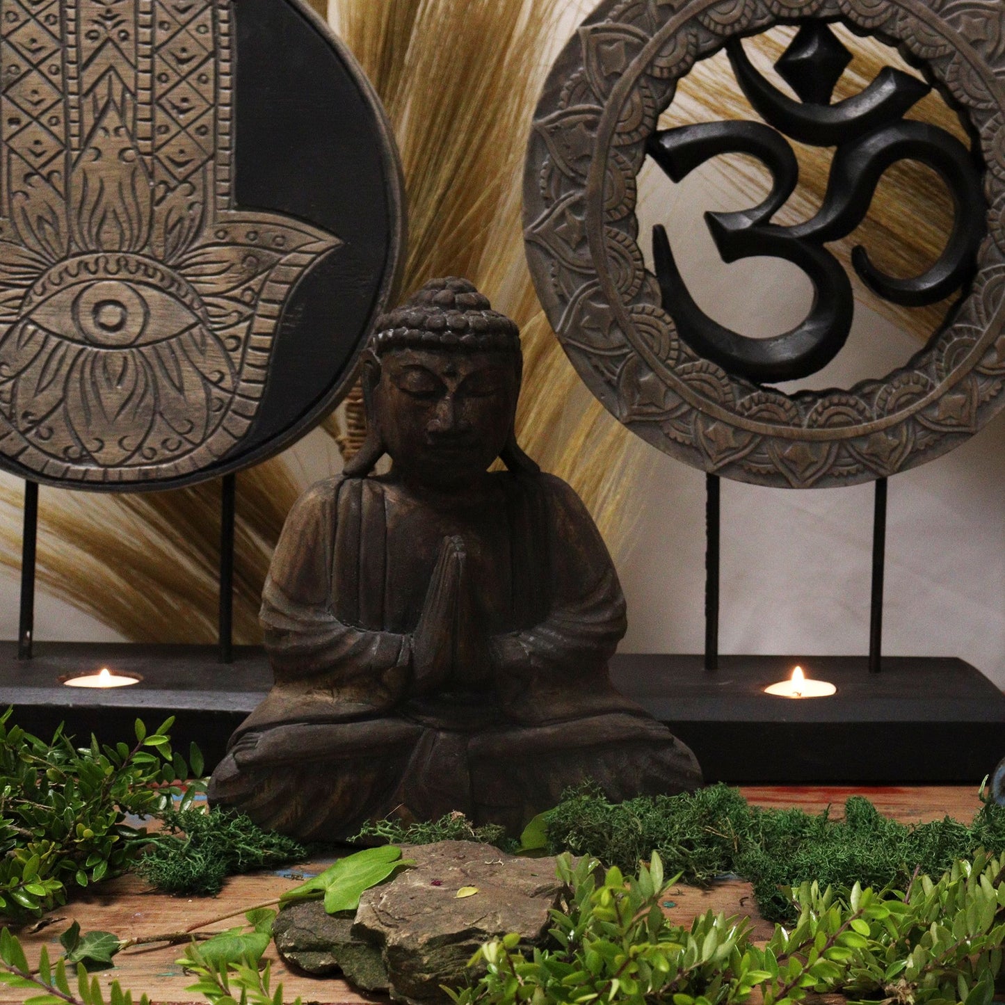 Buddha Feng Shui Set - Om - Grey & Black (2 Designs)