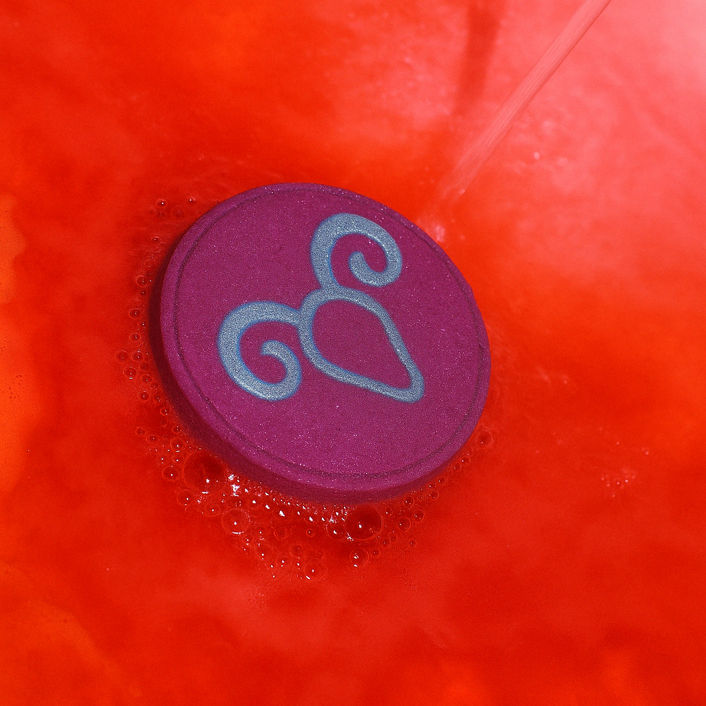 Bombe de bain Bélier se dissous dans l'eau : 1 bombes de bain artisanales avec horoscope surprise. Idéal pour un moment de détente cosmique et astrologique !
