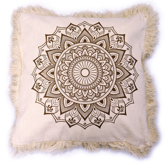 Lotus Mandala  Cushion - 45x45cm - bronze