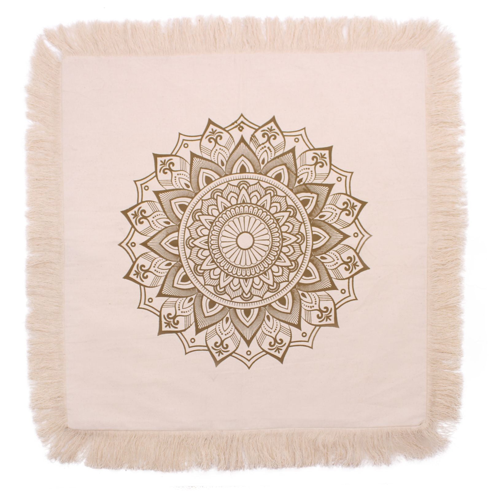 Lotus Mandala  Cushion - 60x60cm - bronze